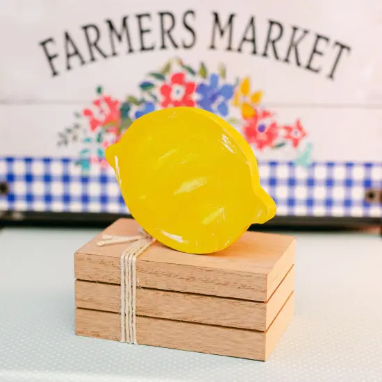 Lemon Tiered Tray Decor 4-1/2", Chunky Blank Wood Shape for Crafts | Woodpeckers {4}