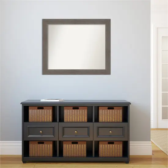 Amanti Art Non-Beveled Wall Mirror, Alta Brown Grey Frame {5}