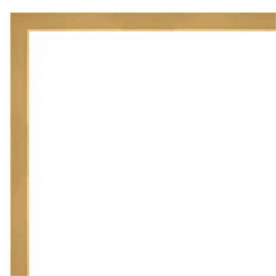 Amanti Art Non-Beveled Wood Wall Mirror, Svelte Clay Grey Frame Svelte Polished Gold Frame {3}