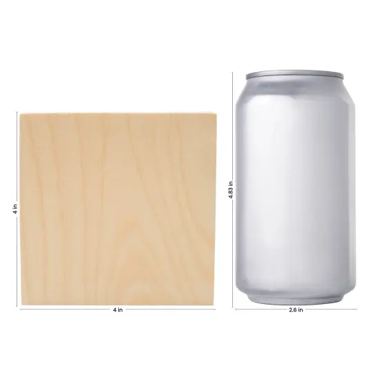 Square Tiered Tray Decor 4", Chunky Blank Wooden Signs for Crafts | Woodpeckers {6}