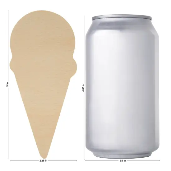 Ice Cream Tiered Tray Decor 5", Chunky Blank Wood Shape for Crafts | Woodpeckers {2}