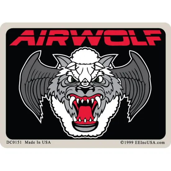 U.S. Air Force Airwolf Sticker 2-3/4"X4" {1}