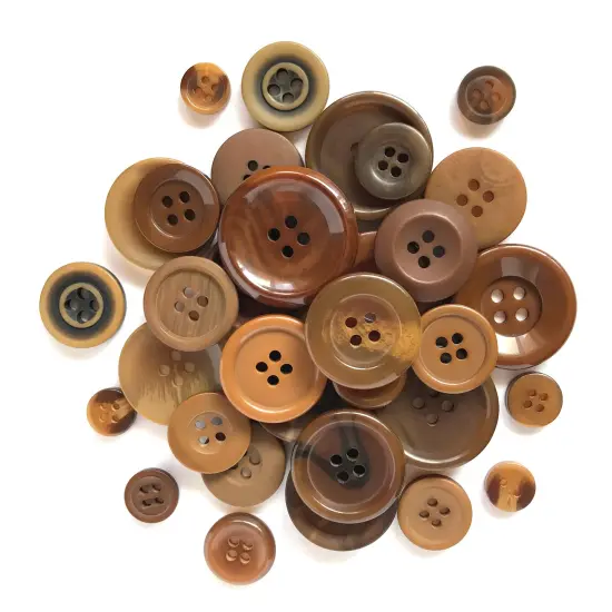 Buttons Galore Colorful Sewing & Craft Buttons for DIY Projects Chocolate brown {1}