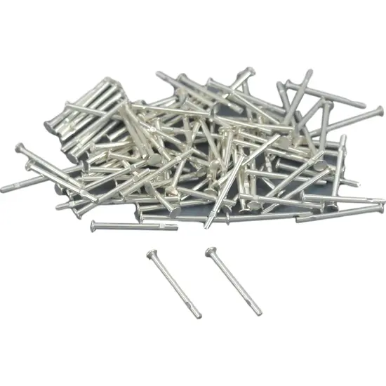 100 Sterling Silver Head Pins Jewelers Beading 22 Gauge {1}