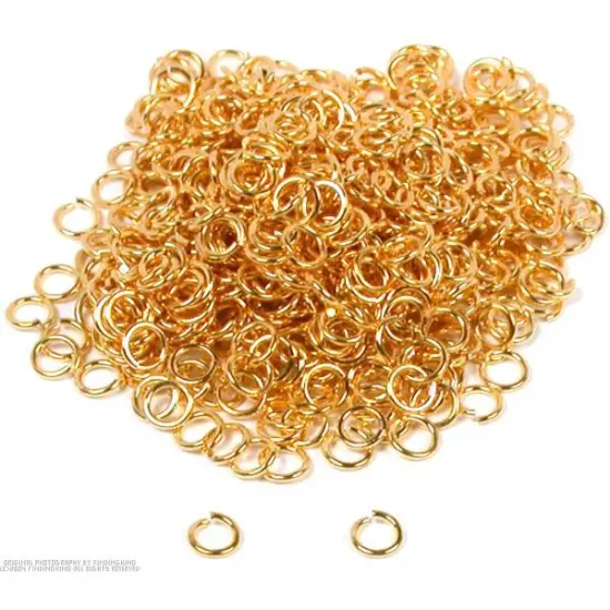 600 Gold Plated Connectors Jump Rings Chains 19Ga 6mm {1}