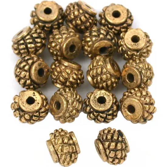 Bali Round Beads Antique Gold Plated 5.5mm Approx 16 {1}