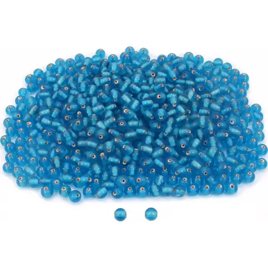 Light Blue Round Pony Glass Bead Beading 9mm Approx 600 {1}
