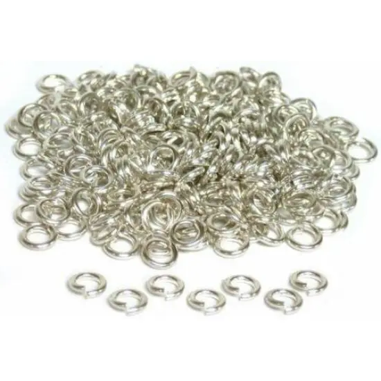 200 Sterling Silver Open Jump Rings Jewelry Finding 5mm 20 Gauge {1}