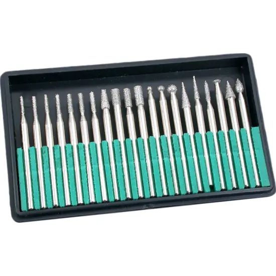 100Pc Diamond Bur Bit Set New Rotary Tools 1/8" Shank {4}