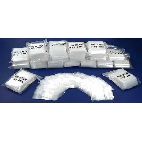 2000 Zipper Block Bags Resealable Plastic Baggies 2" x 2" {1}