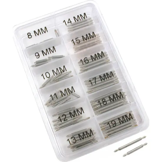 100 Spring Bars Watch Band Link Pin Remover Gauge Watchmaker Tools {2}