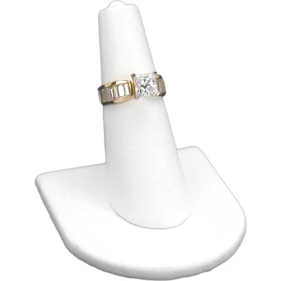 White Leatherette Jewelry Display 6 Pc Set New Bonus {4}