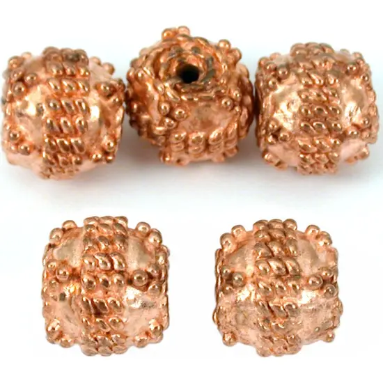 15g Bali Dot Rope Round Beads Copper Plt 8.5mm Approx 5 {1}