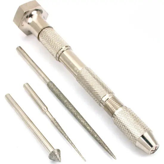 4 Pin Vise Diamond Coated Bead Reamers Beading Tools {1}