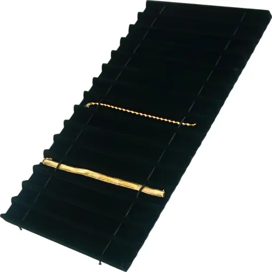 Display Tray Bracelet Watch Black Velvet 15 Compartment {2}