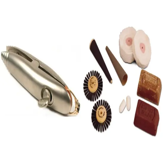 10 Piece Jewelers Polishing Buffing Kit and 1 Kirkland Ring Clamp Vise {1}