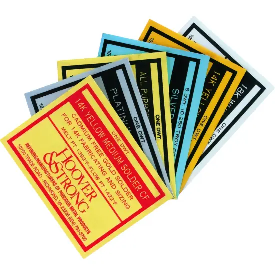 Hoover & Strong N-14 Yellow Welding Solder 1 DWT {1}