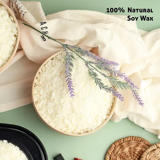 CraftBud DIY Natural Soy Candle Making Kit with Dried Flowers {6}