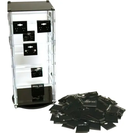 Revolving Rotating Acrylic Earring Display & 100 1 1/2" Cards {1}