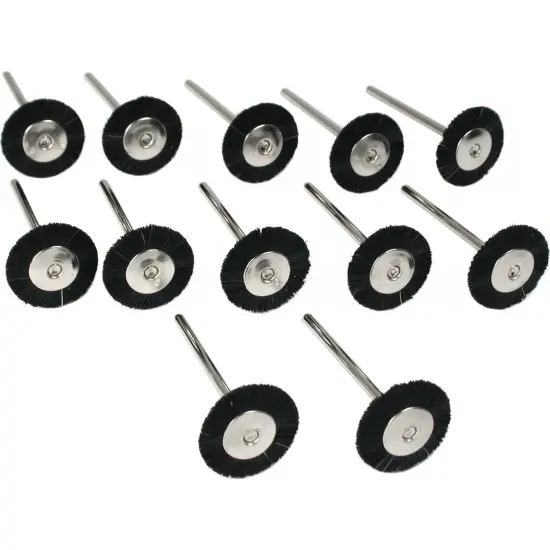 12 Stiff Bristle Wheel Rotary Brushes Buffing Polishing {1}