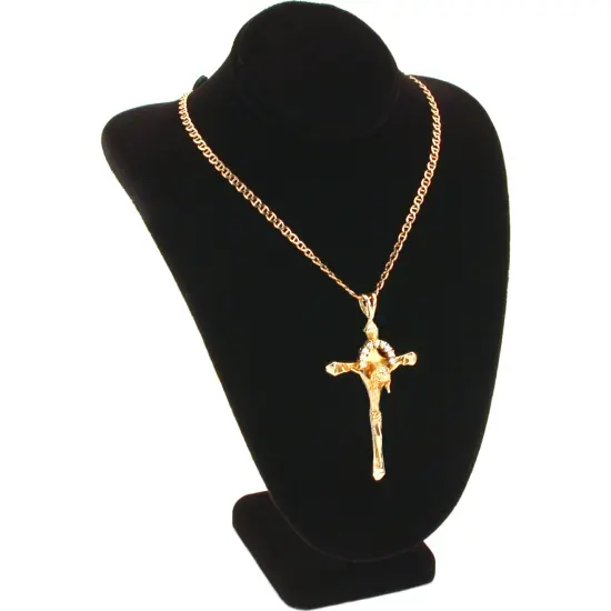 6 Black Velvet Necklace Pendant Busts Jewelry Displays Chain Showcases {4}