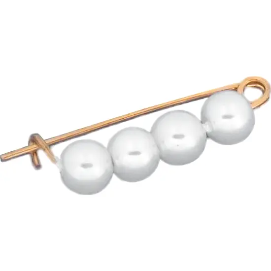 Gold Plated Pearl Shortener 20.5 x 7.5 mm with Imitation Pearls {1}