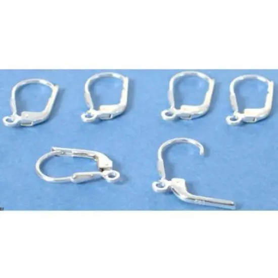 6 Lever Back Earring Sterling Silver Earwire Parts {1}
