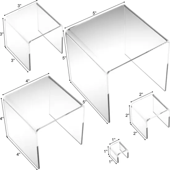 11 Acrylic Riser Jewelry Display Showcase Stands {4}
