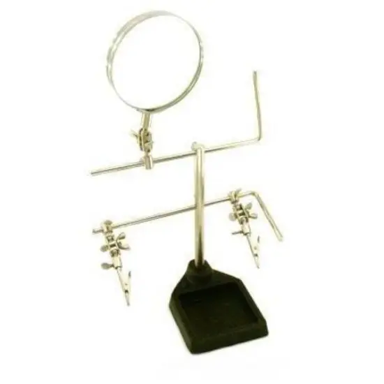 Helping Hand Magnifier Magnifying Glass Work Station Jewelers Jewelry Tool {1}