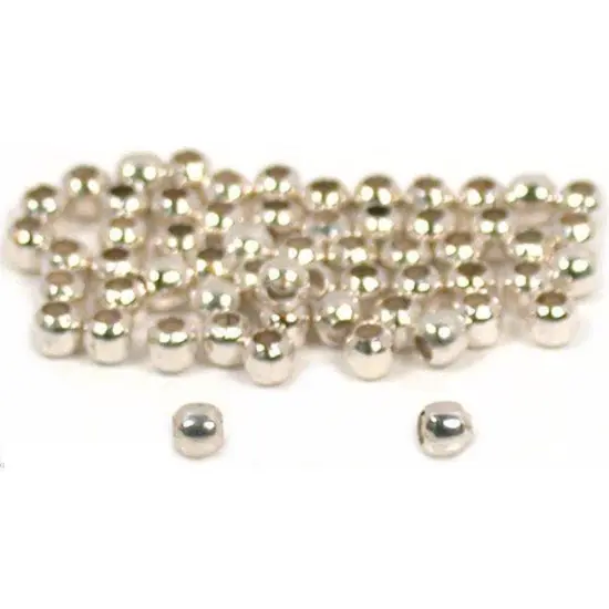 60 Sterling Silver Ball Beads Round Bead Stringing Part {1}