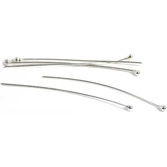 6 Head Pins Sterling Silver Hat Stick Pin Jewelry 25Ga {1}