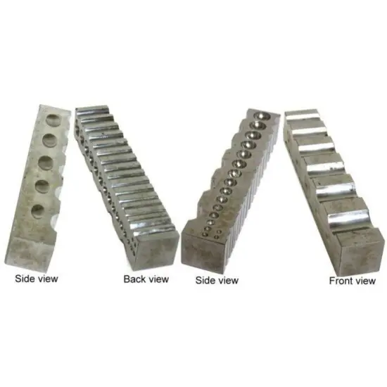 4 In 1 Steel Dapping Block Jeweler & Blacksmith Tool {1}