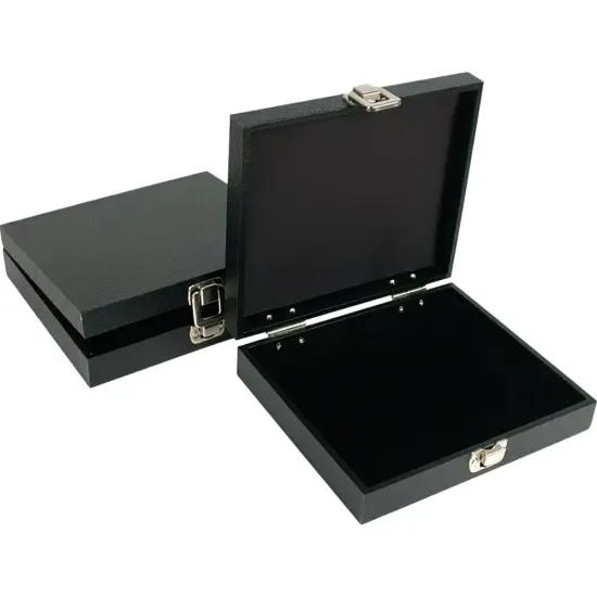 2 Black Velvet Jewelry Chain Display Pad Travel Case {1}