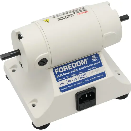 Bench Lathe Kit with MAFH25 Fiter Hood, Right & Left Tapered Spindles, 5/16&rdquo; dia. Motor Shaft, 115v {3}