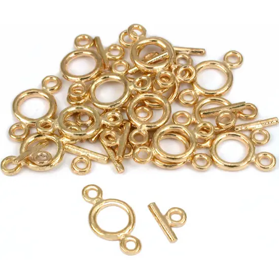 Bali Toggle Clasps Gold Plated Jewelry Part Approx 14 {1}