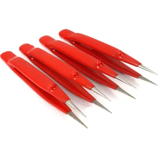 4 Coated Pointed Tweezers Sluice Panning Mining Tools {1}