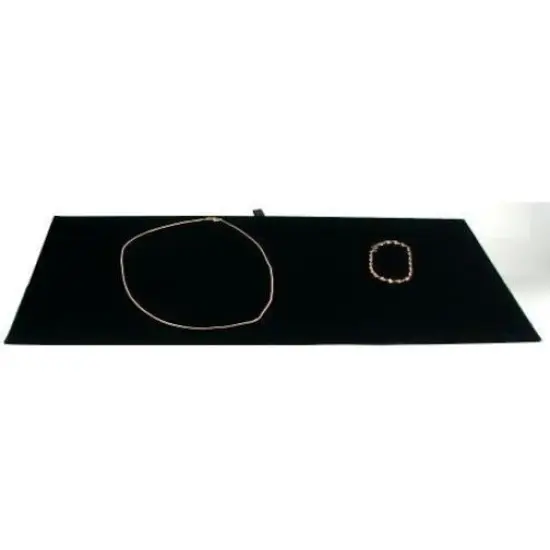 Blck Jewelry Case (2xMetal Clasps &Removable Lid) w/ Black Velvet Display Insert {3}