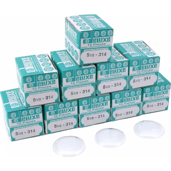 100 Plastic Watch Crystals Watchmaker Dome Parts 31.4mm {1}