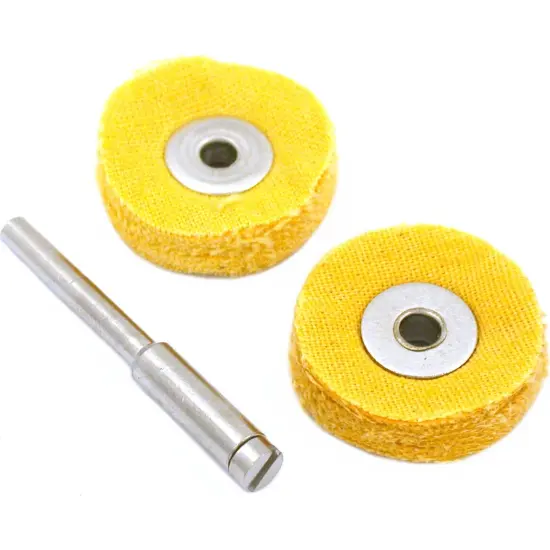 2 Yellow Cotton Buffing Wheels Jewelers Rotary Tools {1}