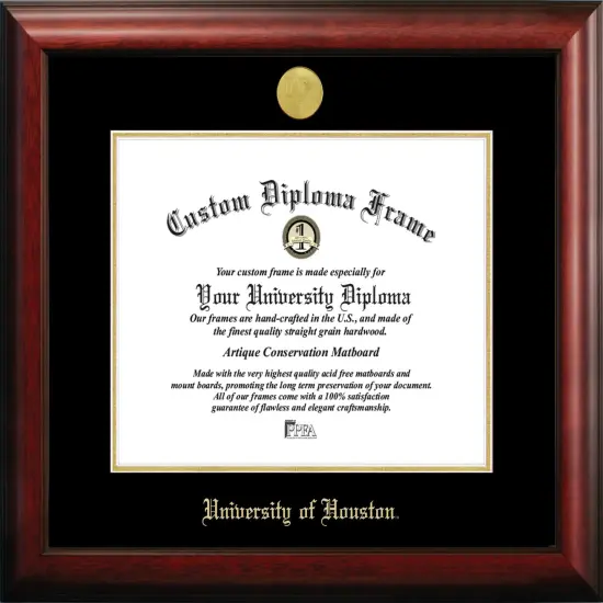 University of Houston 14w x 11h Gold Embossed Diploma Frame {1}