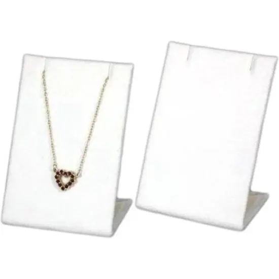 White Velvet Earring & Necklace Pendant Chain Showcase Display Stand Kit 36 Pcs {1}