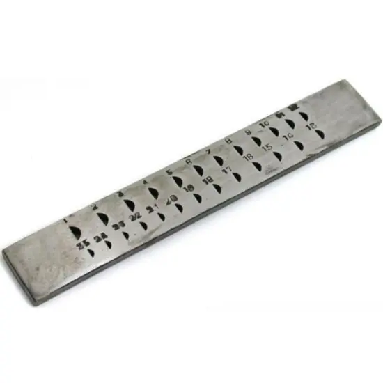 Drawplate Wire Drawing Draw Plate 1/2 Round Hold Tool {1}