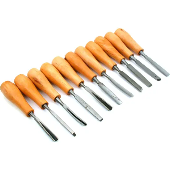 11pc NEW Wood Carving Chisel Set Woodworking Shop Tools {1}