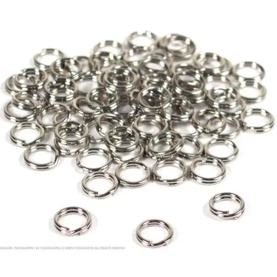 75 Nickel Plated Split Ring Chain Parts Findings 6mm {2}