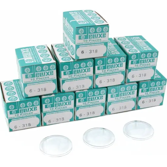 100 Plastic Watch Crystals Watchmaker Dome Parts 31.8mm {1}