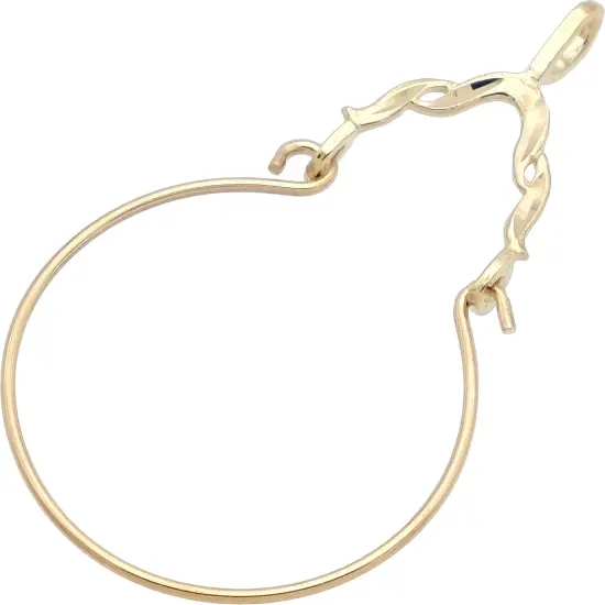 14K Gold Charm Holder 34mm 18" Chain Jewelry {1}