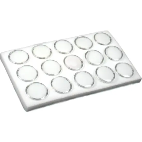 3 Gem Jars Gemstone Inserts White Pad Jewelry Display {2}