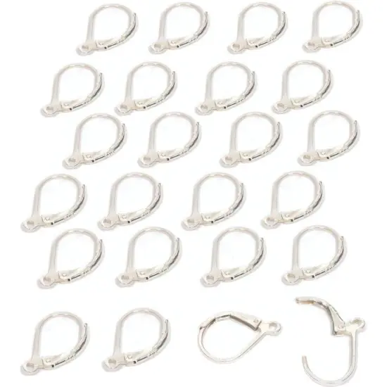 24 Sterling Silver Lever Back Earrings Earwire Findings {1}