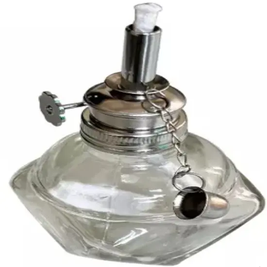 Faceted Alcohol Lamp w/ Adjustable WIck {1}