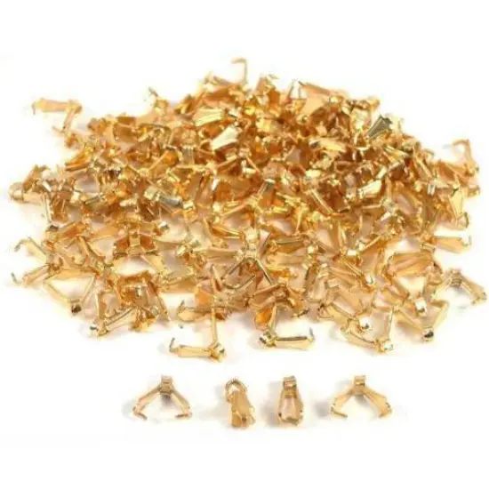 150 Bails Gold Plated Connector Jewelry Necklace Parts {1}
